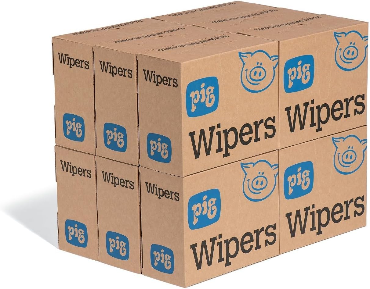 PIG PR40 All-Purpose Wipers - 12 boxes of 75 wipers - Each wiper is 9.5" x 16" - WIP231