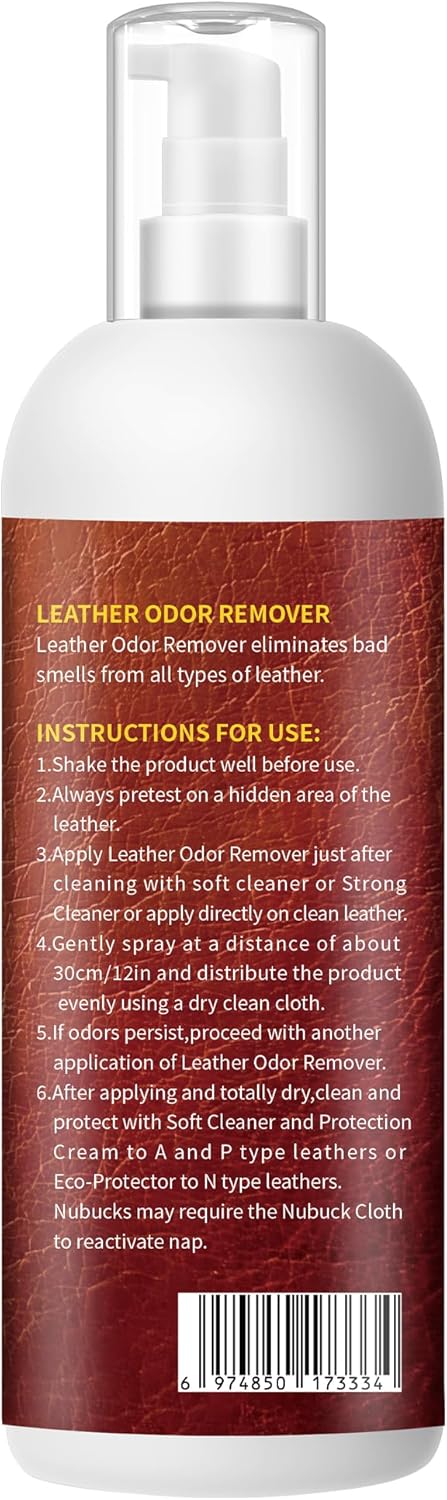 Leather Odor Remover Cream for Couches, Furniture, Car Interiors, Jackets, Shoes Unscented 6.76 Fl Oz