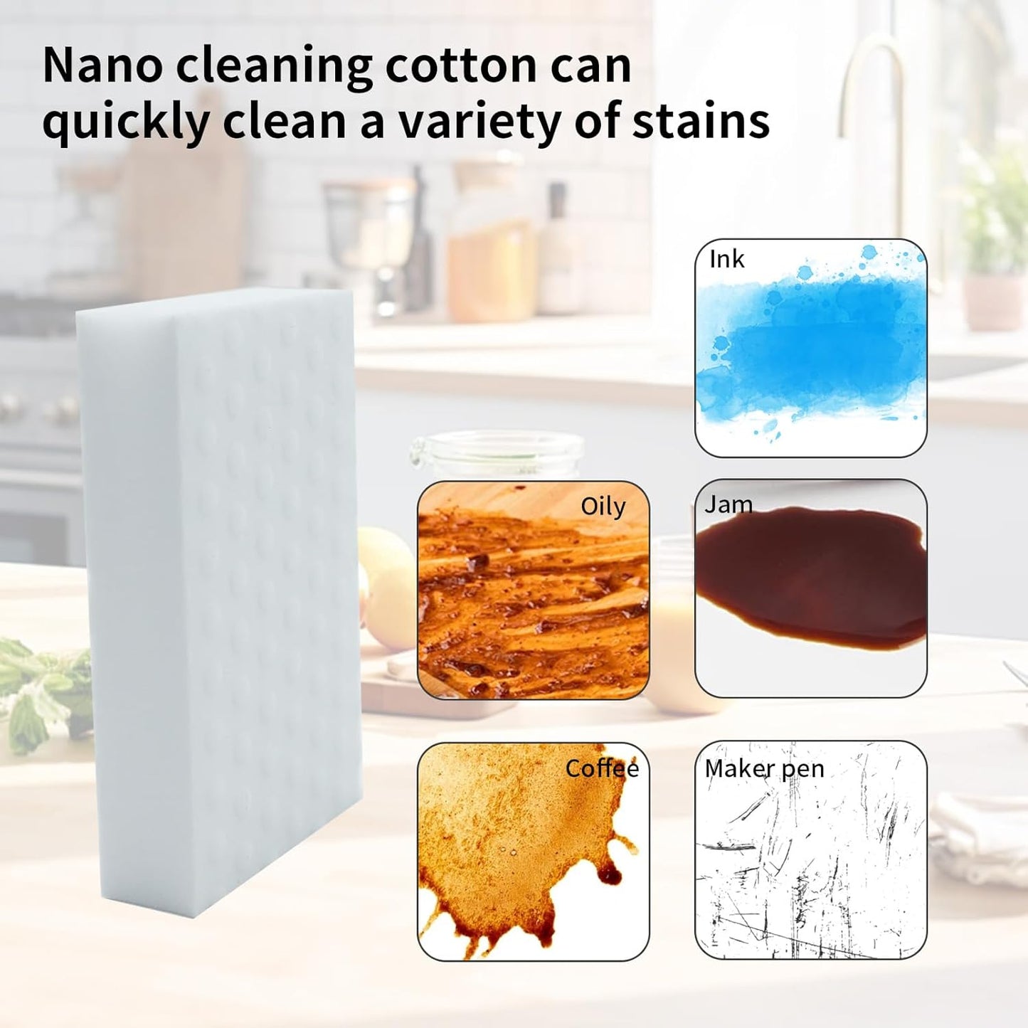 10 Pack of 2X Density Magic Sponge Eraser,Long Lasting Melamine Cleaning Sponges for Bathroom,Wall, Floor Cleaner
