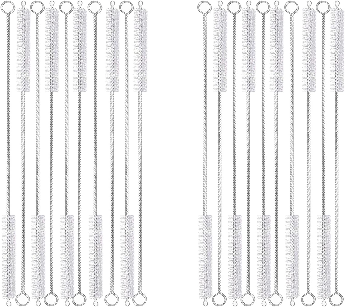 20PCS Straw Cleaner Brush kit, Straw Brush of 8mm-10.6 inch for Water Bottle Sippy Cup with Straw, Glass Straw,Piper Cleaning, Tubes Cleaning Like Filter and Sink Drain Hair Remover