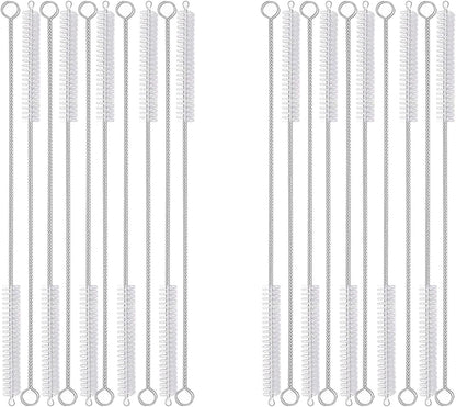 20PCS Straw Cleaner Brush kit, Straw Brush of 8mm-10.6 inch for Water Bottle Sippy Cup with Straw, Glass Straw,Piper Cleaning, Tubes Cleaning Like Filter and Sink Drain Hair Remover