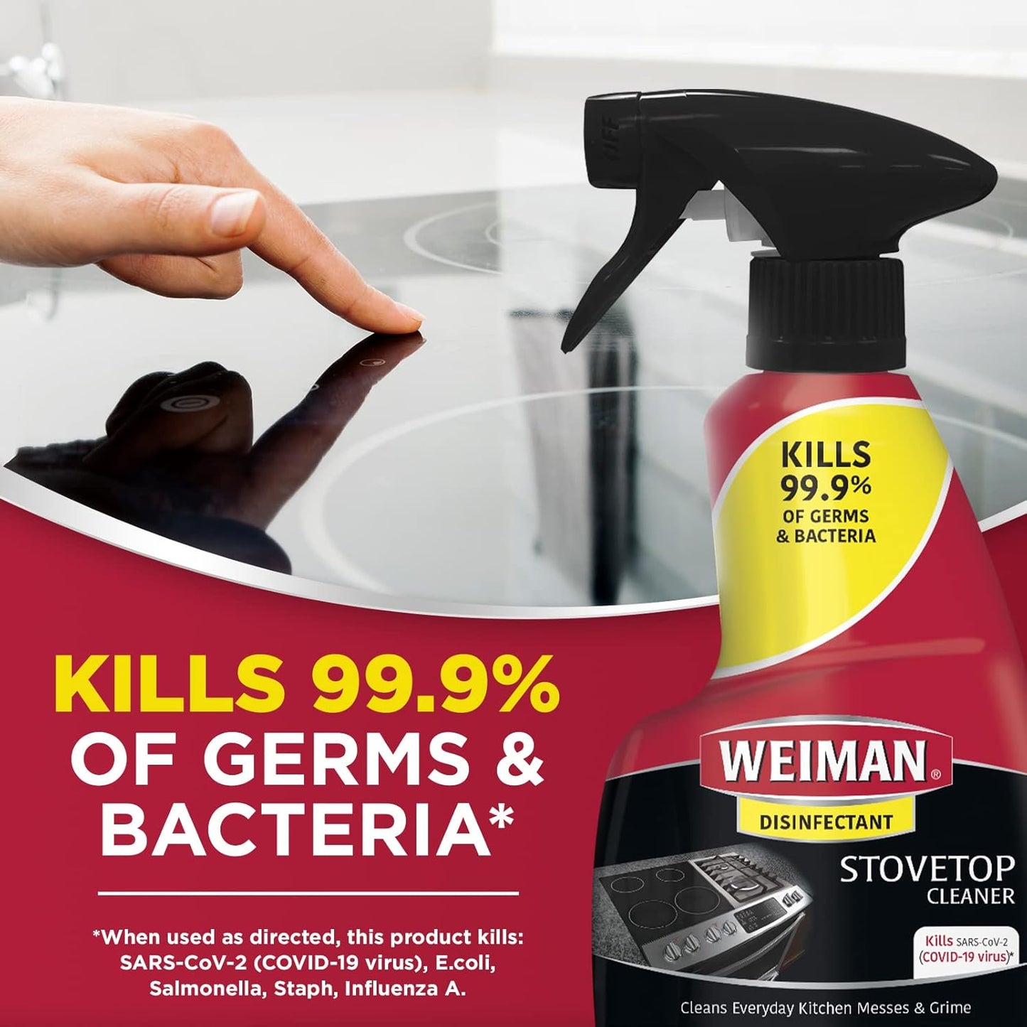Weiman Ceramic & Glass stove top Cleaner & Polish - 22 Fluid Oz - Daily Cleaner - Shines & Protects Glass & Ceramic Smooth Top Ranges - Gentle Formula