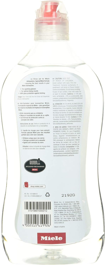 Miele Rinse Aid for Dishwashers 16.9 oz - Package of 2
