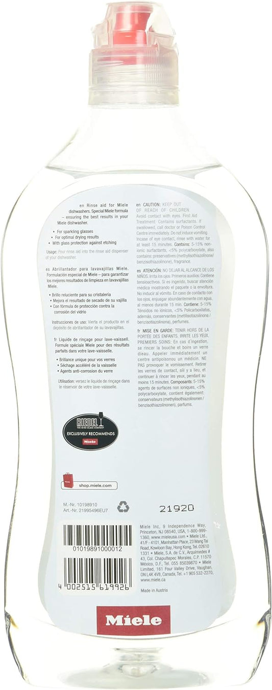 Miele Rinse Aid for Dishwashers 16.9 oz - Package of 2