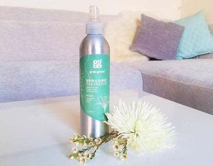 Grab Green Room and Fabric Freshener, 7 Ounce (Pack of 3), Vetiver Scent, Plant and Mineral Based, Eliminates Odors, Freshens Rooms, Refreshes Fabrics