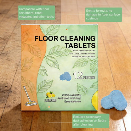 Floor Cleaner Tablets Hard Floor Cleaner Tablets, Pre-Measured Dissolvable Cleaning Solution for Hardwood Laminate Tile Bathroom Kitchen (36PCS)