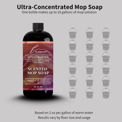 Lapew Baccarat Scented Mop Soap - Luxury Floor Cleaner Concentrate for Mopping Tile, Laminate, Vinyl & Hardwood | Streak-Free, Low-Foam | 36 oz - Colors C