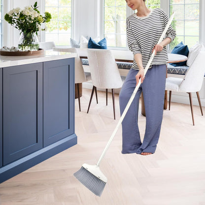 Broom with Dustpan Combo Set for Clean - Broom and Dustpan Set, 61" Broom and Dust Pan with Long Handle, Dust Pan and Broom Set, Broom with Dustpan Set Suitable for Home, Kitchen, Office, Salon, etc.