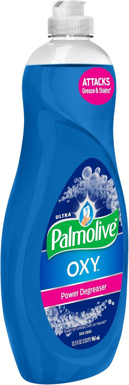 Palmolive Ultra Dishwashing Liquid Dish Soap, Oxy Power Degreaser - 32.5 Fl Oz (Pack of 4)