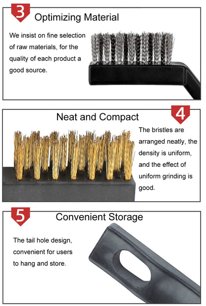 SUJAYU Brass Wire Brush Rust Remover, Small Wire Brush for Cleaning, Paint Stripper for Metal, Wood, Rustoleum Fabric Spray Paint (Brass, 12.00)