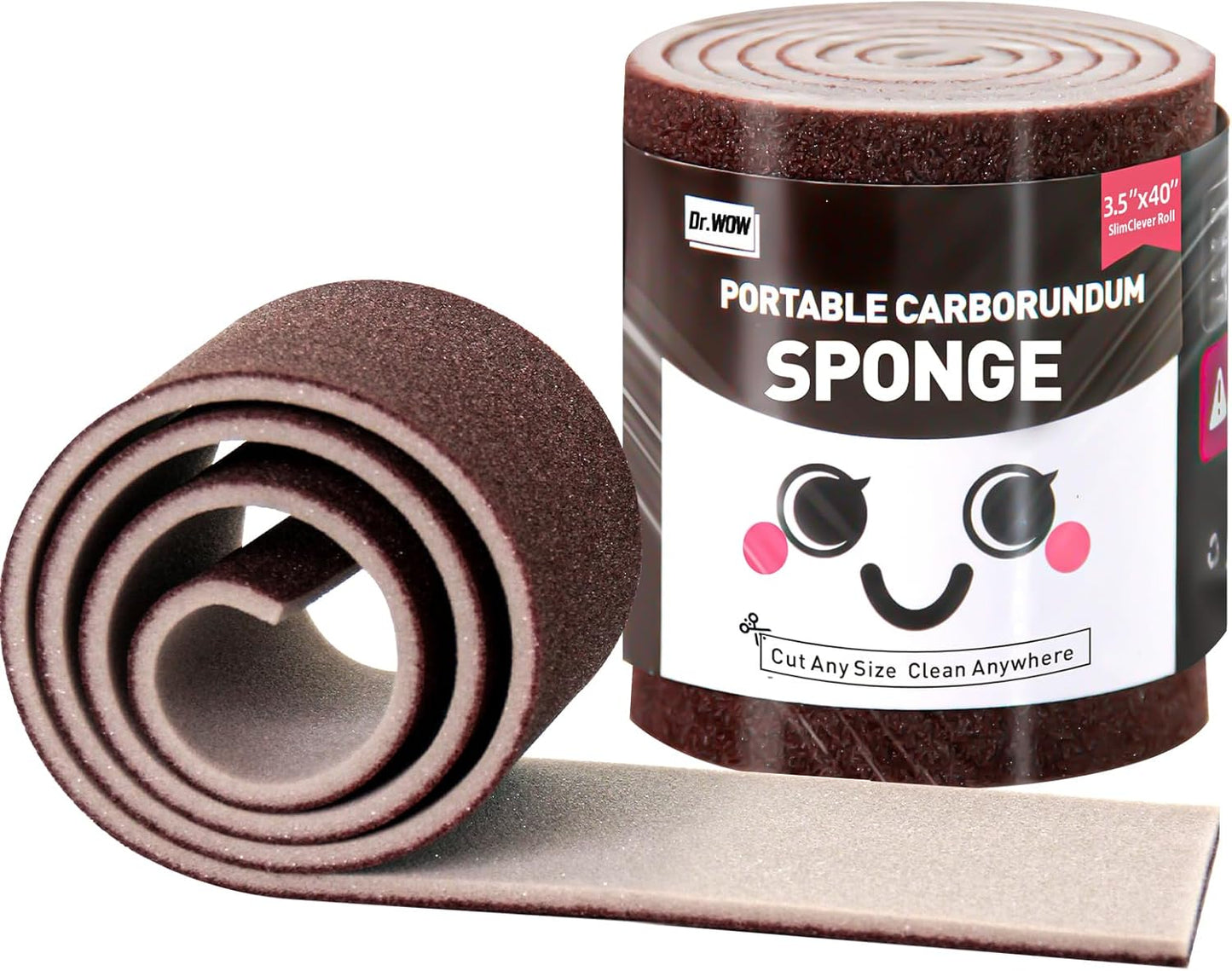 Carborundum Heavy Duty Scouring Sponges - Fiberglass-Free Nano Rust Eraser for Pots, Pans, Grill, Oven Racks & Sink Stains (0.4" 8ct(Pack of 1))