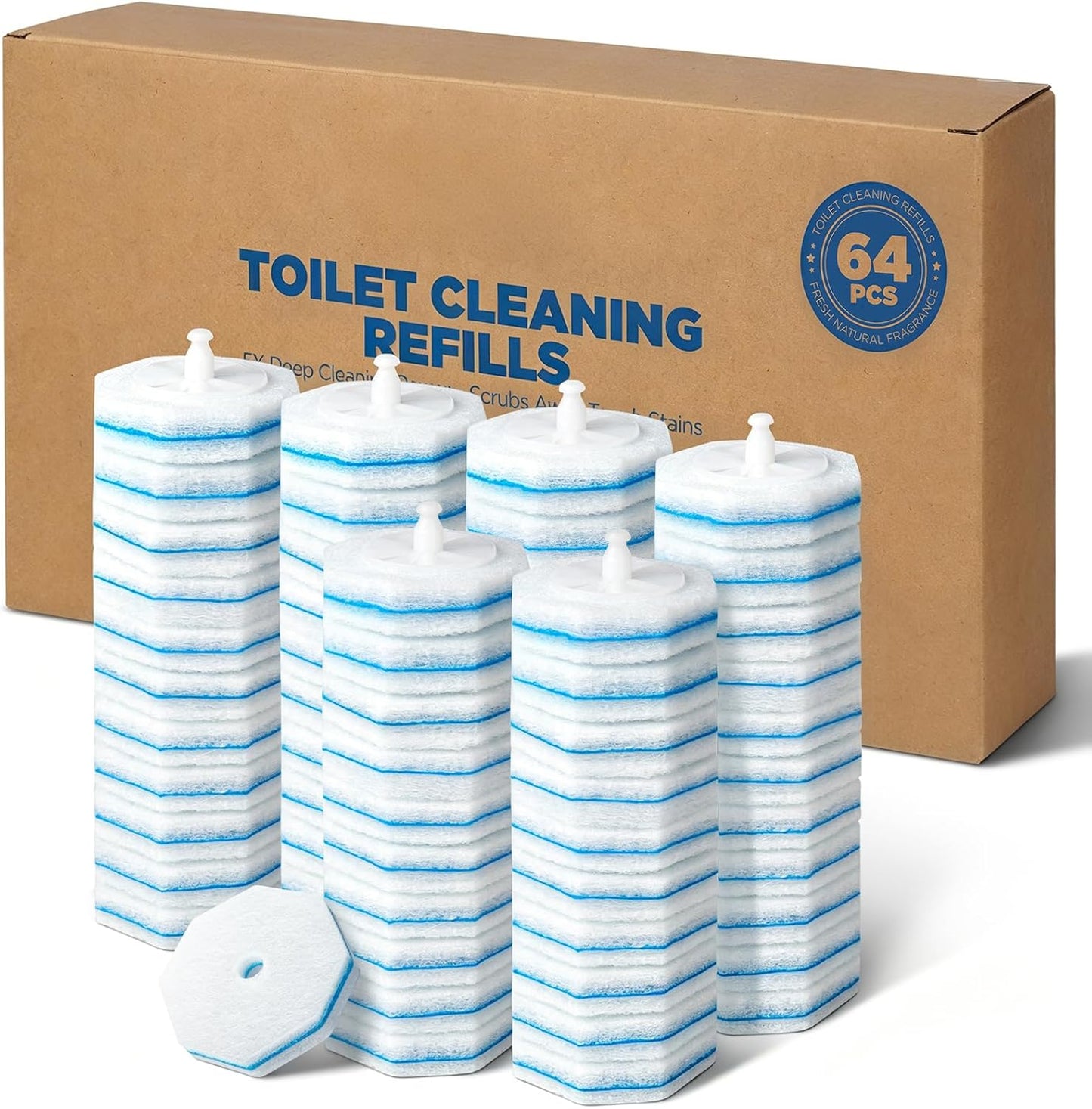 36 Count Toilet Wand Refills For Clorox Toilet Wand, 5X Cleaning Power Toilets Bowl Cleaners With Exclusive Formula, High-Density Disposable Toilets Brush Scrubber - No Falling Apart, Fresh Fragrance