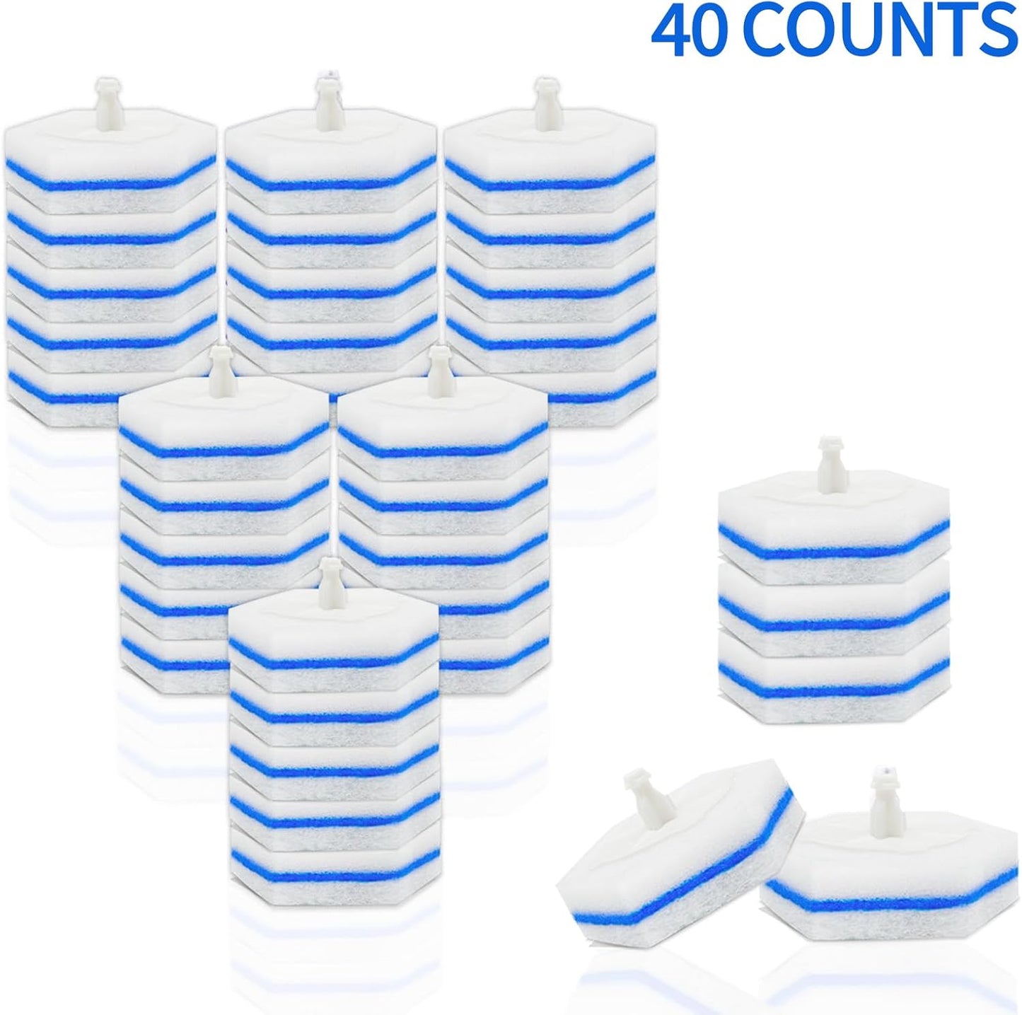 Aimery 100 Counts Blue Disposable Toilet Bowl Cleaning Wand Refills Compatible With Clorox(100,Blue)