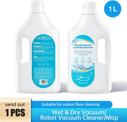 Nukisa 1L Sweet Orange Floor Cleaning Solution Compatible with Roborock&Eufy&iRobot&Ecovacs&Dreame&Shark, Fragrance Deodorization, Deep Cleans for Multiple Hard Floors, Suitable With All Robot Vacuum