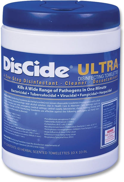 DisCide Ultra Towelttes 10 1/2" x 10 1/2" X-Large (60)