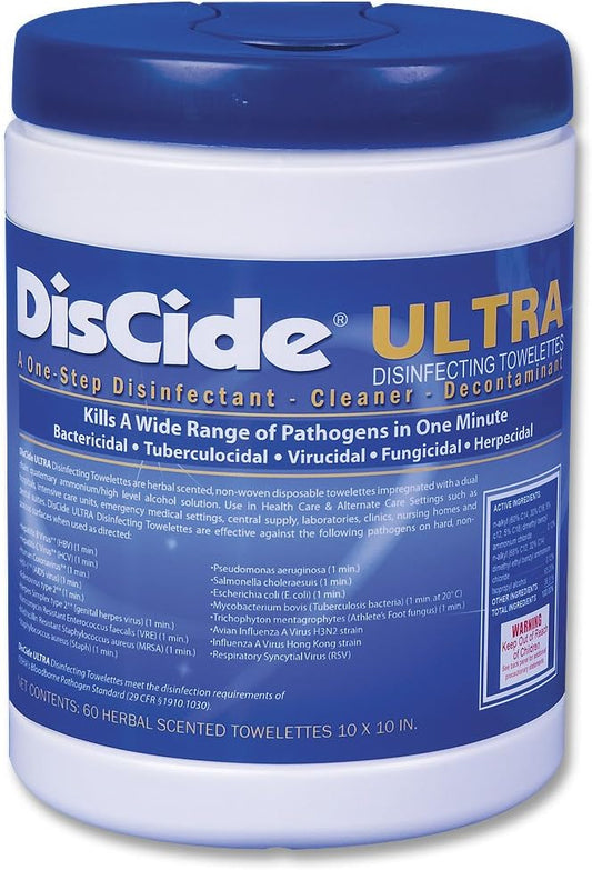 DisCide Ultra Towelttes 10 1/2" x 10 1/2" X-Large (60)