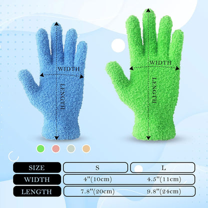 Evridwear Microfiber Plant Dusting Gloves Reusable Leaf Cleaning Glove for Houseplants,Blinds,Furniture and Small Objects