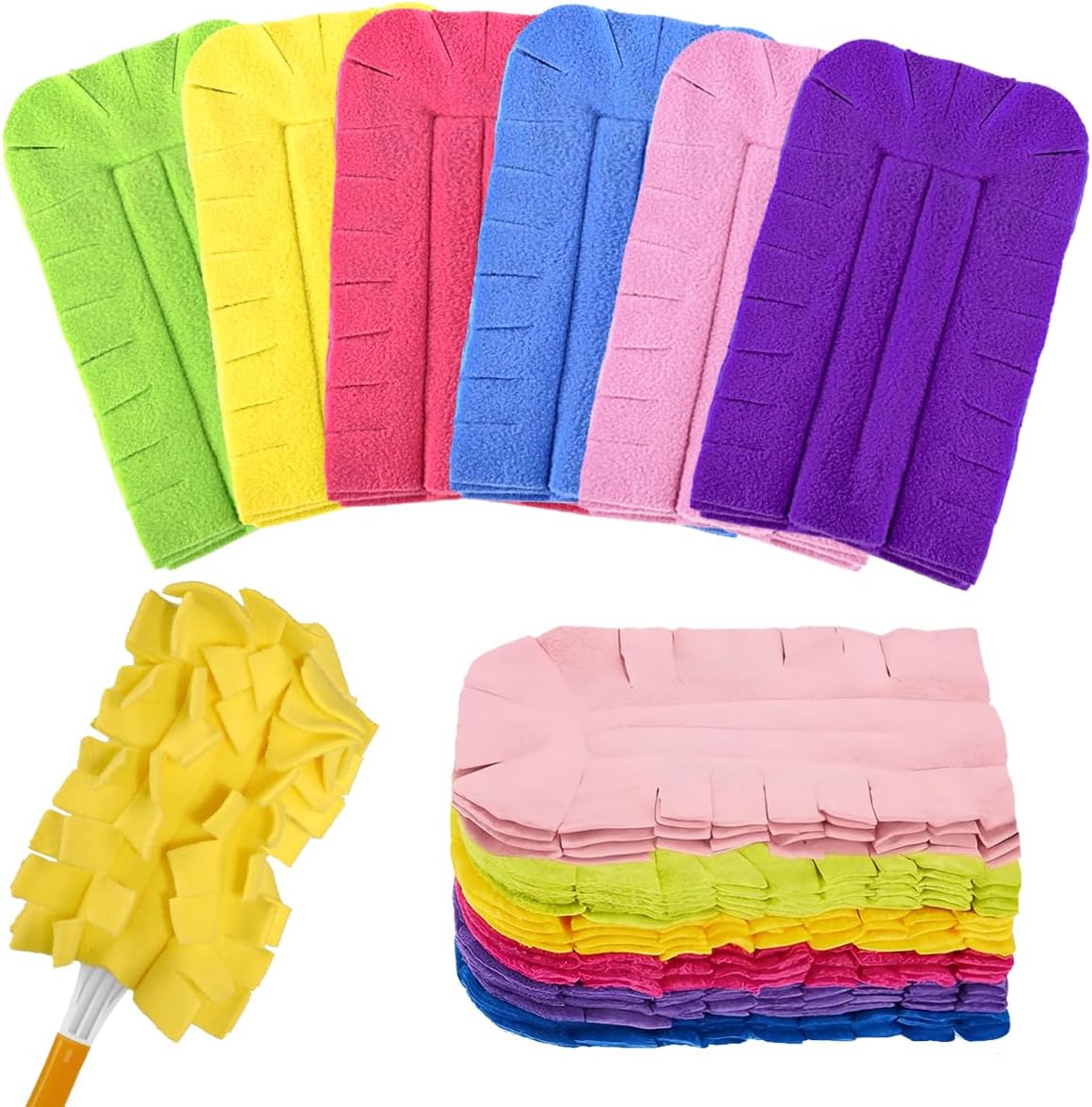 Reusable Duster Refill for Swiffer Duster - Washable Heavy Duty Dusters Refills 360 for Swiffer Duster Handle & Super Extender Handle, 6 Pack (Handle is Not Included)