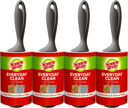 Scotch-Brite Everyday Clean Lint Roller, 95 Sheets, Multi-Purpose Pet Hair, Fuzz, and Lint Remover for Clothes, Furniture, Vehicle Upholstery, and More