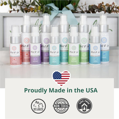 Mist N’ Go by Omaze Travel Bathroom Spray for Toilet Spray Odor Eliminator - Travel Toilet Spray for Bathroom Air Freshener Spray for Bathroom Deodorizer - Clean Mix, Travel Size (1oz x2)