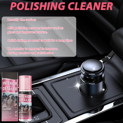 2pcs Car Interior Cleaner,Deep Cleaner Polishing, Large 15 Ounce Capacity Interior Detailer, Tire Cleaner, Suitable for Cleaning Rubber, leather Surfaces Inside the Car