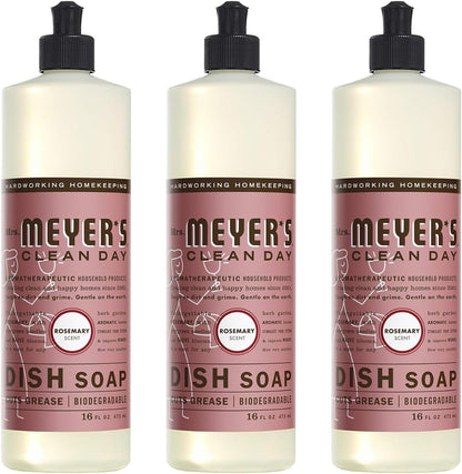 MRS. MEYER'S CLEAN DAY Liquid Dish Soap, Honeysuckle Scent, 16 Fl Oz Bottle