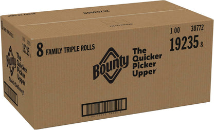 Bounty Quick Size Paper Towels, White, 8 Family Rolls