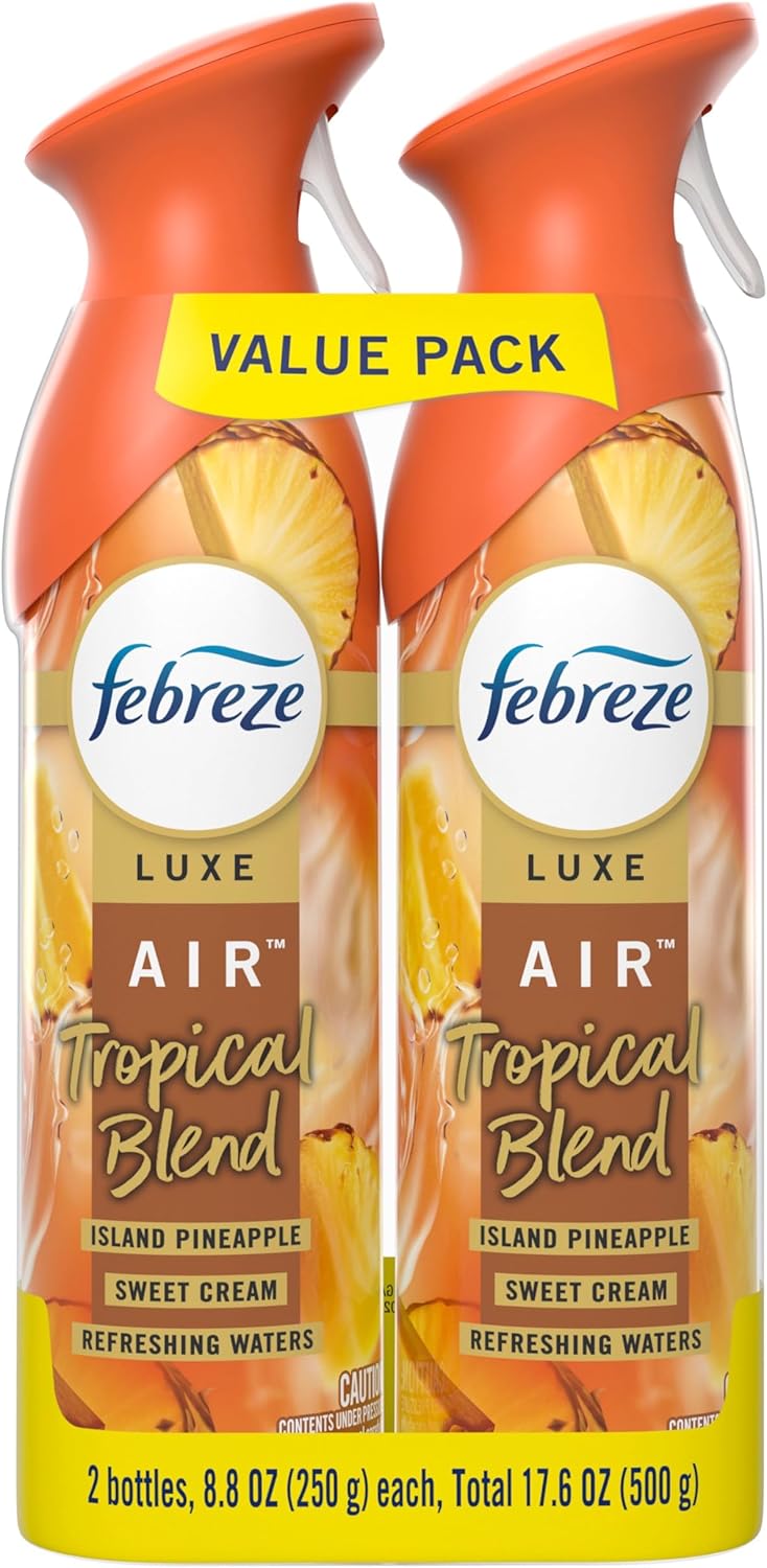 Febreze Air Mist, Air Freshener Spray, Odor Fighting Room Spray, Deodorizer for Home Bathroom Kitchen Office Apartment Dorm Room Classroom, Vanilla Suede, 8.1oz, 2ct