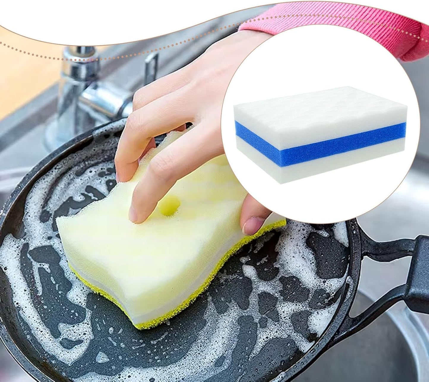 Amagogo 3 Pieces Boat Scuff Erasers Melamine Cleaning Sponge Professional Scrubbing Gadgets Efficient Portable Cleaner Suitable for Men Women Boating Househol