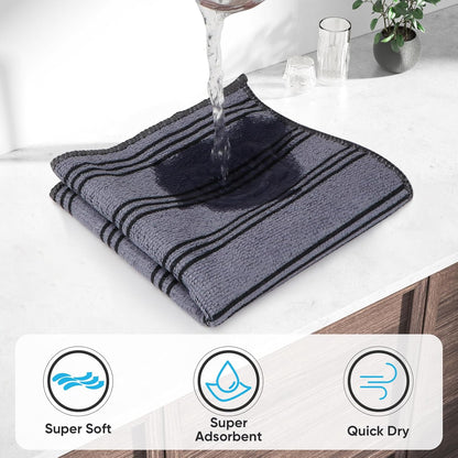 HOMEXCEL Microfiber Cleaning Cloth 210GSM, Pack of 12, Size:11.5" x 11.5", Ultra-Soft, High-Density Non-Abrasive Cleaning Towels for Cars, Glass, Kitchen, Reusable Rags, Blue/Green/Yellow/Pink