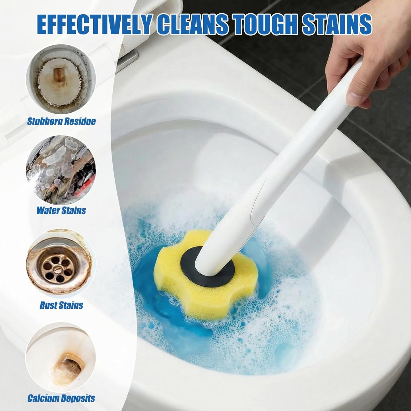 50PC Toilet Bowl Wand Refills, Replacement Heads for Bathroom Washroom Cleaning Pads, Disposable Toilet Brush Refills Lemon Fresh Yellow