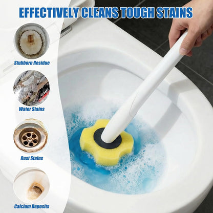 50PCS Toilet Bowl Wand Refills, Replacement Heads for Bathroom Washroom Cleaning Pads, Disposable Toilet Brush Refills Compatible with Household Brushe Scrubber Cleaning Refill, Lemon Fresh Yellow