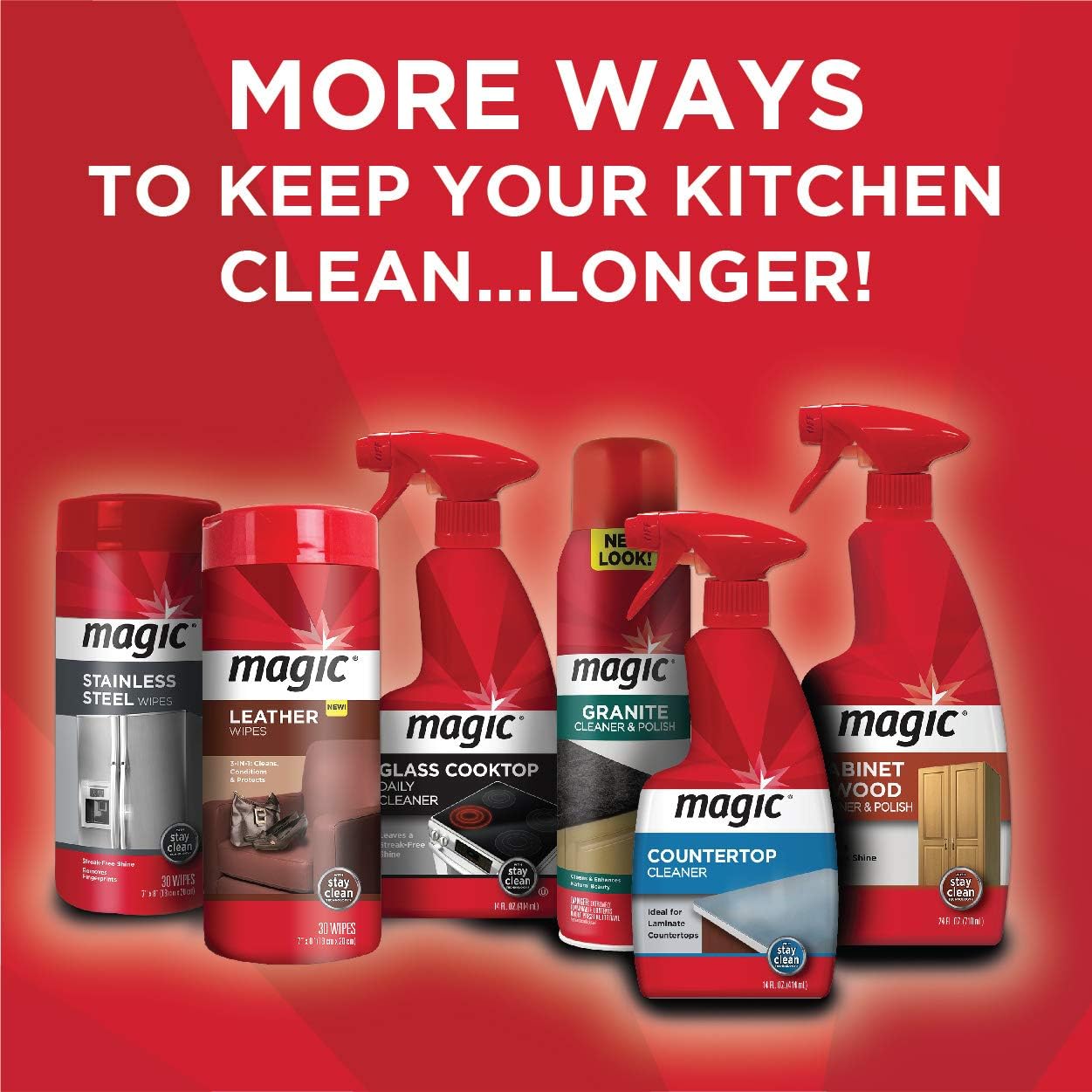 Magic Stainless Steel Cleaner Aerosol - 17 Ounce - Removes Fingerprints Residue Water Marks and Grease From Appliances - Refrigerator Dishwasher Oven Grill etc