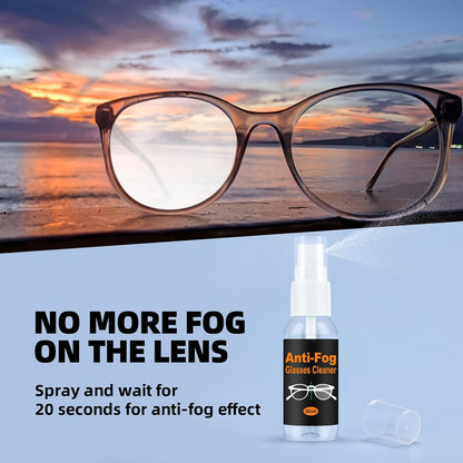 Ordilend Glasses Cleaner Eyeglass Cleaning Kit with 24H Anti Fog Spray for Glasses and Microfiber Cloth, Portable Eyeglass Cleaner Tool Lens Wipes Cleaning kit for Camera Lenses