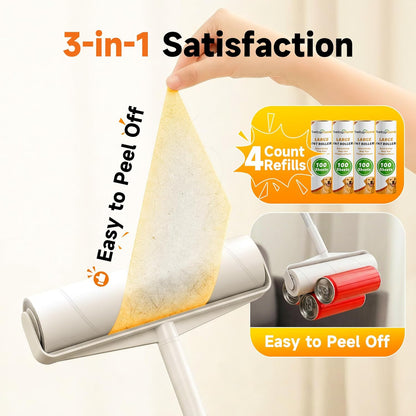 Extra Sticky Lint Roller for Pet Hair, 600 Sheets with 2 Reinforced Handles, Heavy Duty Lint Roller for Clothes, Couch, Furniture & Car