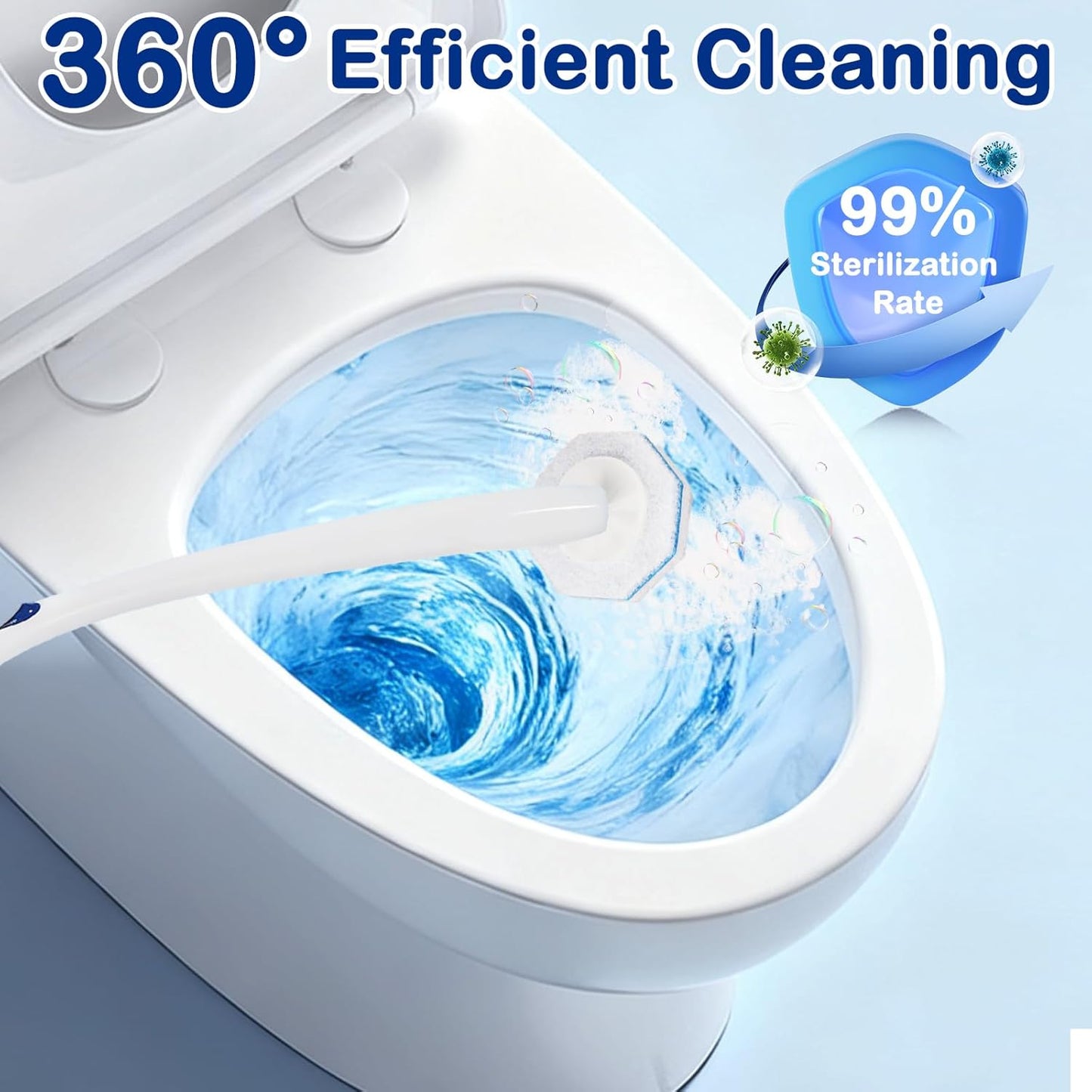 100 Count Toilet Wand Refills for Clorox Toilet Wand - Upgrade 3-Layer Thickened Toilet Brush, Replacement Heads for Clorox Toilet Wand Refills, 5X Cleaning Power | No Falling Apart