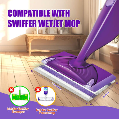 50 Pack Wet Jet Pads Compatible with Wet Jet Spray Mop, Wet Jet Refill for All Purpose Multi-Surface Hardwood Floor Cleaning, 4 Layers Thickened and Super Absorbent