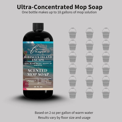 Lapew Baccarat Scented Mop Soap - Luxury Floor Cleaner Concentrate for Mopping Tile, Laminate, Vinyl & Hardwood | Streak-Free, Low-Foam | 36 oz - Colors B