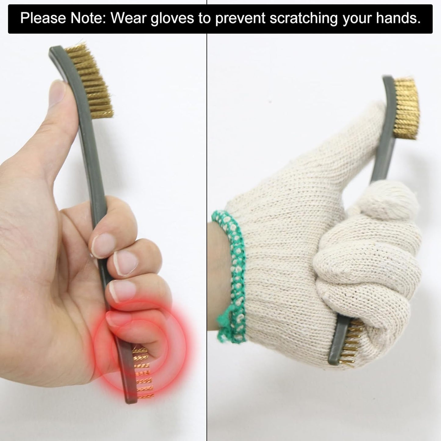 Mini Wire Brush Set, Paint and Dirt Remover, Cleaning Welding Slag and Rust, Handy Steel / Nylon / Brass Brush Suitable for Cleaning Paint / Dirt (3)