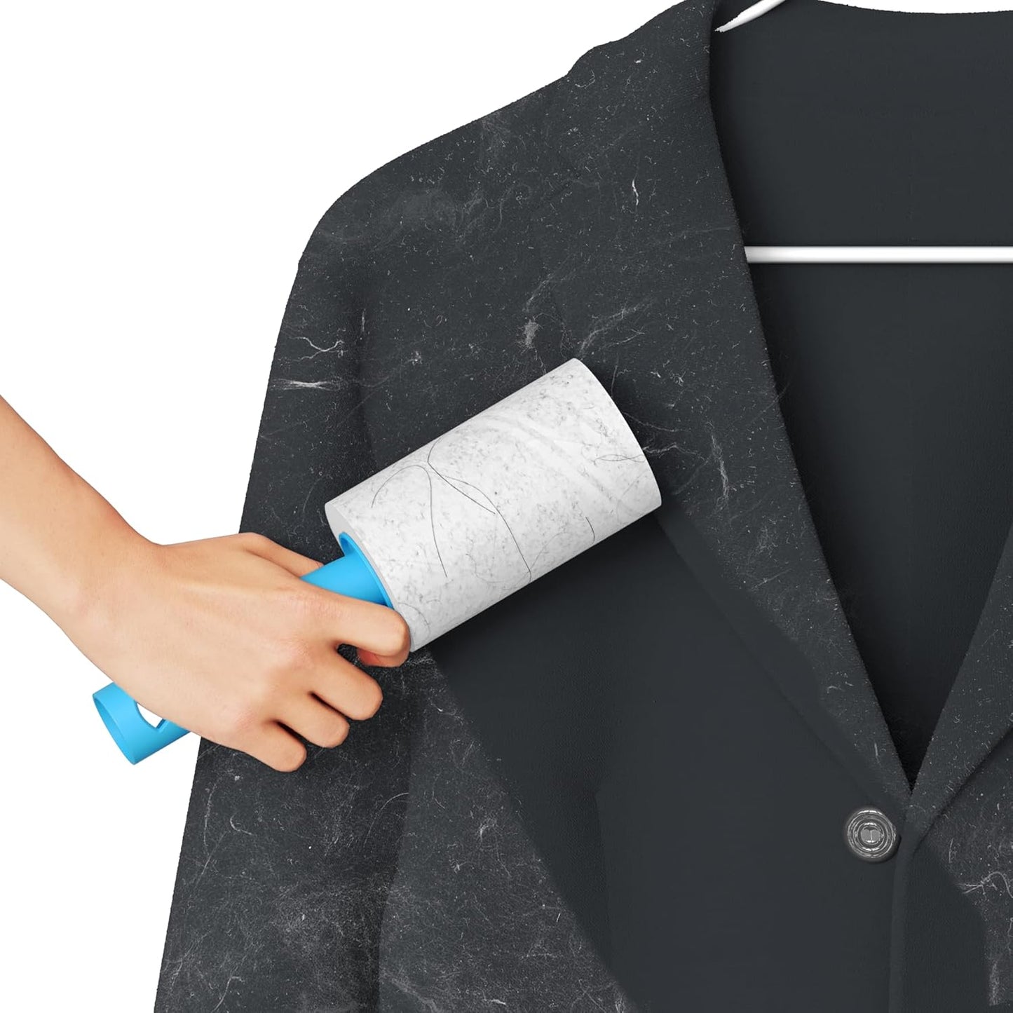 Large Lint Rollers for Carpet, 9.45'' Sticky Rollers for Floor with 360 Sheets, Extendable Long Handle Sticky Mop for Cleaning Couch, Curtains, Cars, Clothing, and Pet Hair