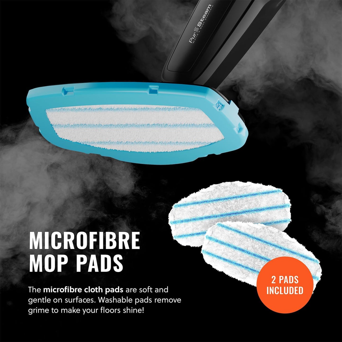 PurSteam 10-in-1 Steam Mop, Floor Steamer with Detachable Handheld Steam Cleaner for Tile, Hardwood Floors