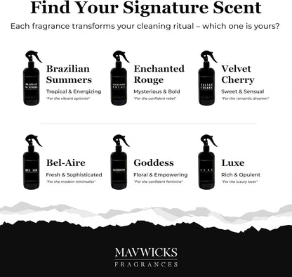 Mavwicks Fragrances All Purpose Cleaner Spray (Goddess) 16 Oz – Multipurpose Surface Cleaning Spray for Kitchen, Bathroom, Floors and Counters, Home and Office, Natural and Non-Toxic