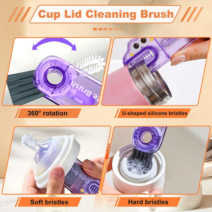 3 in 1 Cup Lid Cleaning Brush, Portable Gap Cleaner Brush - Multifunctional Bottle Cleaning Brush for Bottle Gap/Tight Spaces/Travel Bottle Lid, Home Kitchen Crevice Brush Tools, 3 PCS