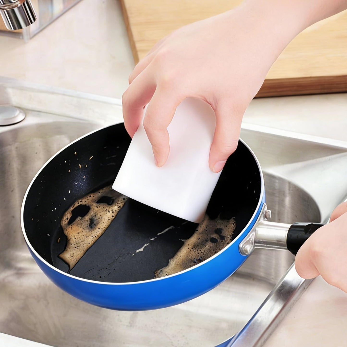 10Pcs Melamine Foam Sponge, 2X Density Magic Cleaning Eraser, Durable Multi-Surface Scrubber for Kitchen, Bathroom, Wall, Shoe, Car, Sink & Floor Household Cleaning Essentials(10 Pcs-2X Density)