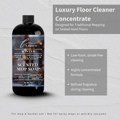 Lapew Santal Scented Mop Soap - Luxury Floor Cleaner Concentrate for Mopping Tile, Laminate, Vinyl & Hardwood | Streak-Free, Low-Foam | 36 oz - Colors A