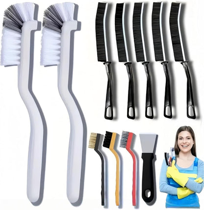 13 Pcs Crevice Cleaning Brush, Hard Bristle Scrub Brushes Cleaning Brushes, Household Use Cleaning Supplies for Kitchen Bathroom Corner Sink Cup Bottle