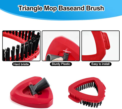 Spin Mop Handle, Mop Replacement Head,Brush,Base Compatible with OCedar EasyWring 1 Tank,2 Microfiber Mop Refills,1 Mop Base,1 Brush and 30-58" Mop Handle Combo Set for OCeda,Use for Floor Cleaning
