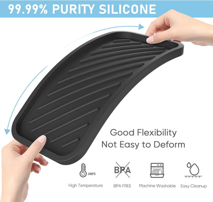 EG-SIPRO Silicone Sponge Holder, Kitchen Sink Organizer Tray, Sponge Caddy for Bathroom Counter, Dish Soap Holder, Scouring Pad