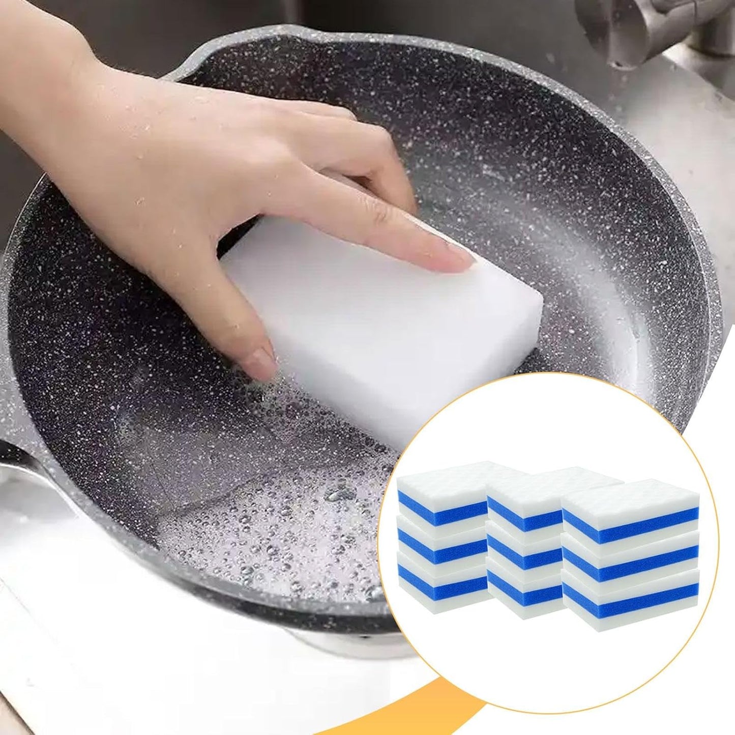 Amagogo 3 Pieces Boat Scuff Erasers Melamine Cleaning Sponge Professional Scrubbing Gadgets Efficient Portable Cleaner Suitable for Men Women Boating Househol