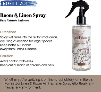 ROMIIE ZOI Room Spray Lemon, Air Freshener Spray Made with Natural Plant Extract, Scented Room Spray for Home Fragrance Fabric Spray Freshener 8.5 FL OZ